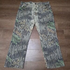 Vintage Duxbak Hunting Camo Pants Men's Size 40x32 Realtree Tree Bark Pattern